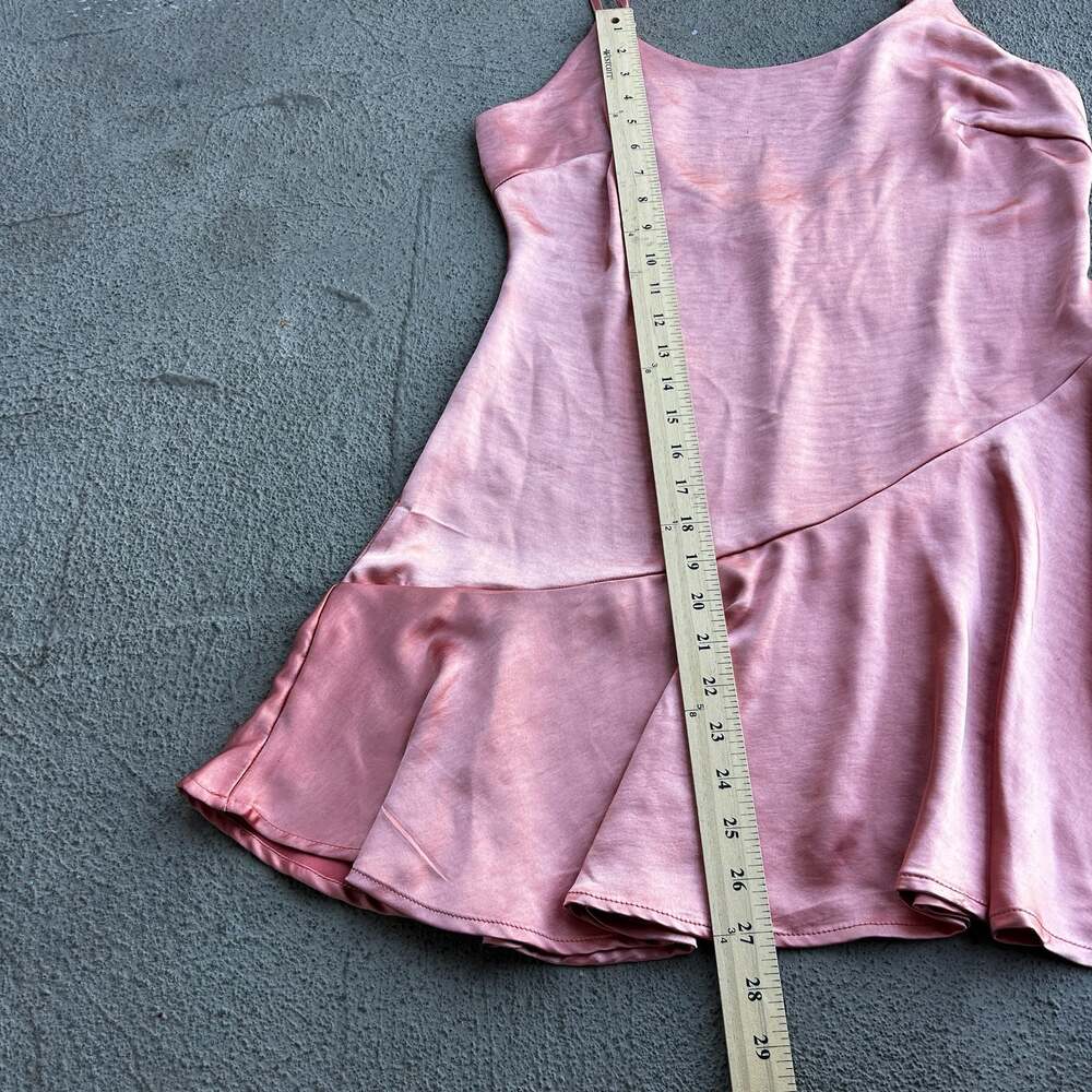 Altar'd State Satin Ruffle Hem Mini Slip Dress Women’s M - Picture 5 of 7
